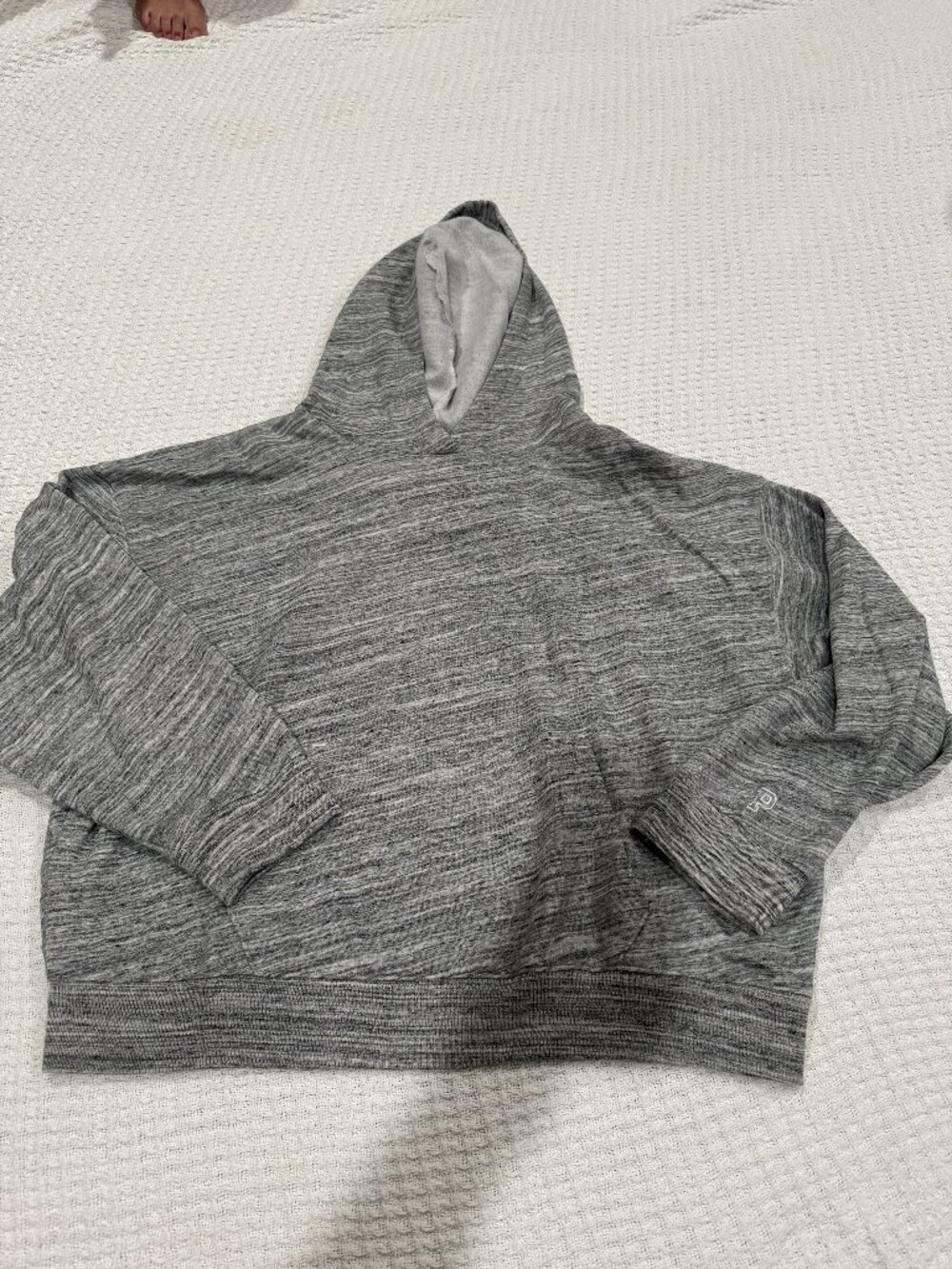 PINK by Victoria's Secret - Dk Grey Heathered Slouchy hoodie - size L - EUC